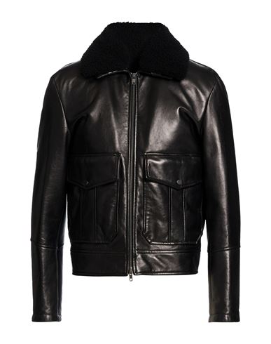 Man Jacket Black Size 38 Ovine leather