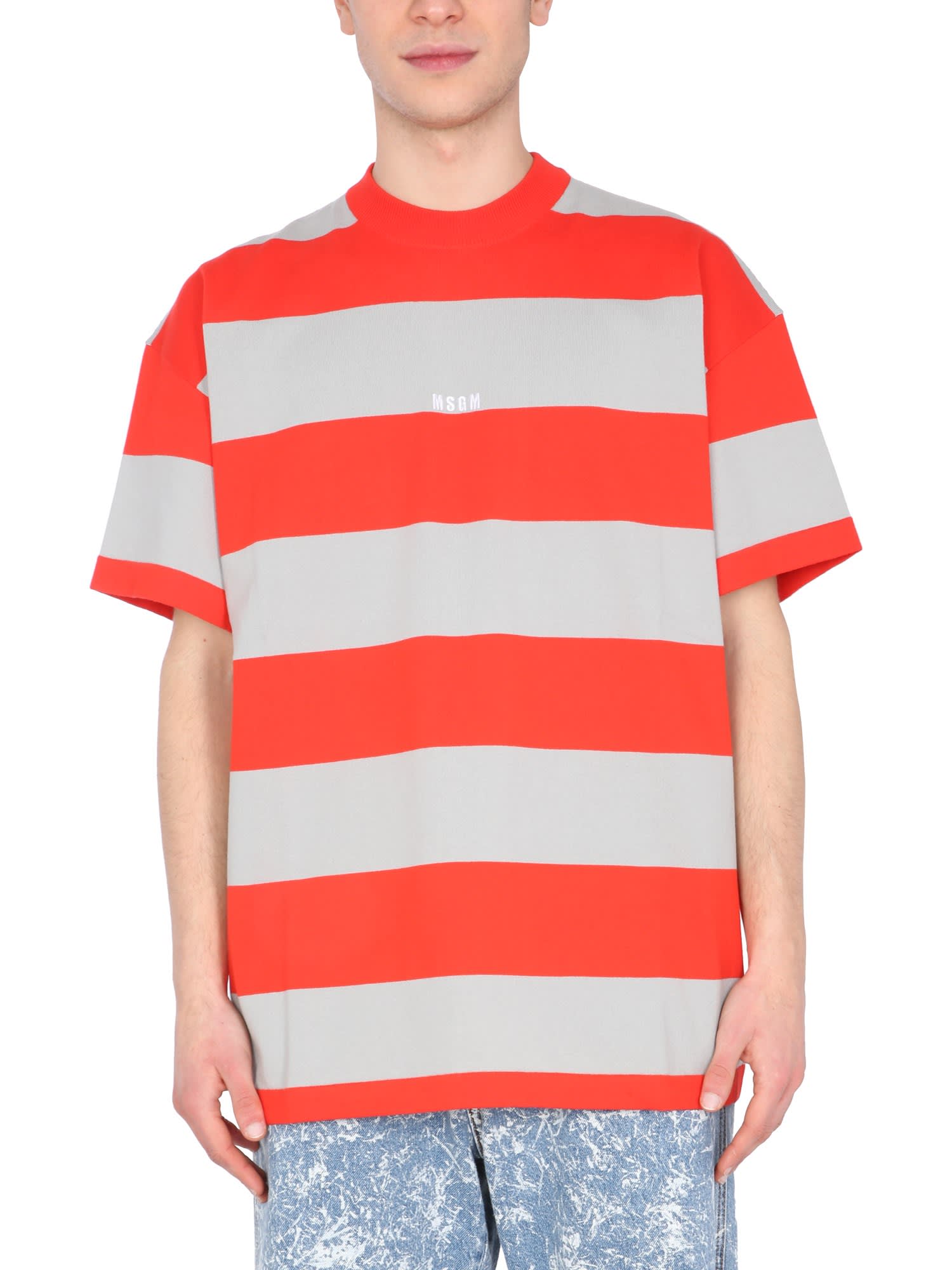 Logo-print striped T-shirt