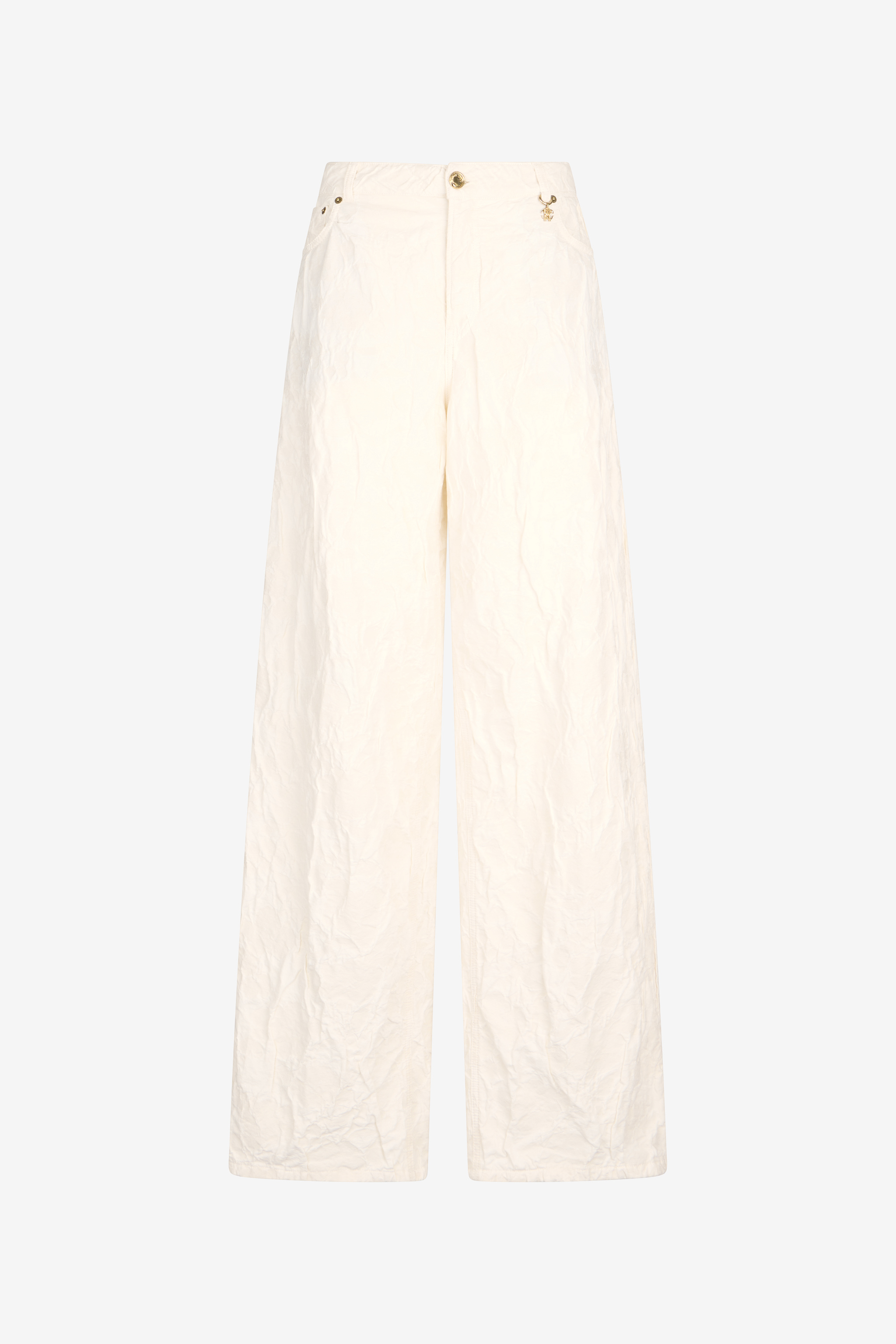 Wide Leg Structured Trousers