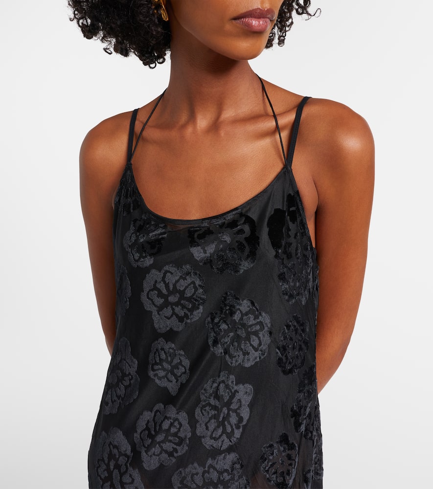 Vittoria embroidered sheer maxi dress