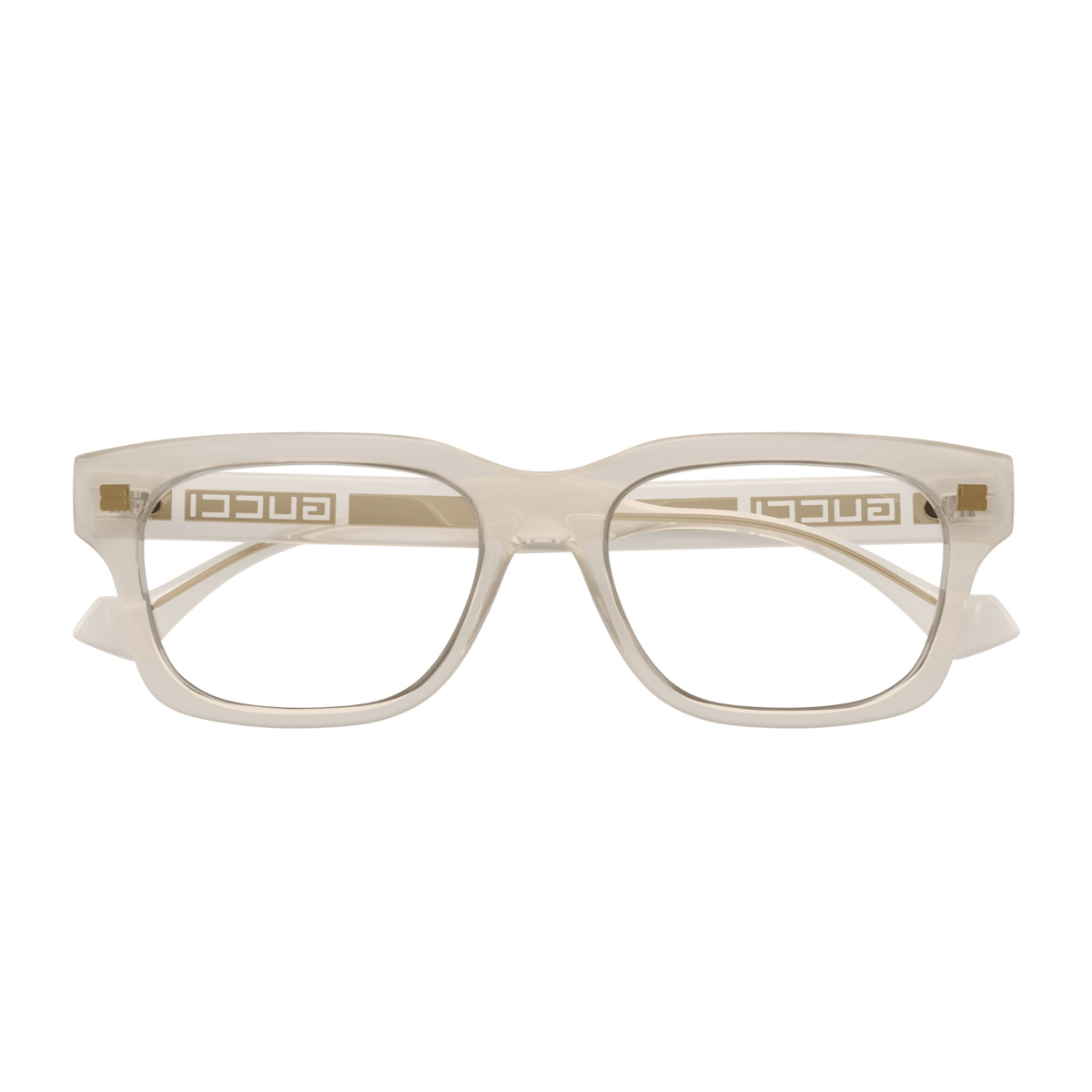 GG1731O Linea Lettering 004 Sage Green Trasparent Trasparente Recycled Acetate Occhiali Da Vista - Men