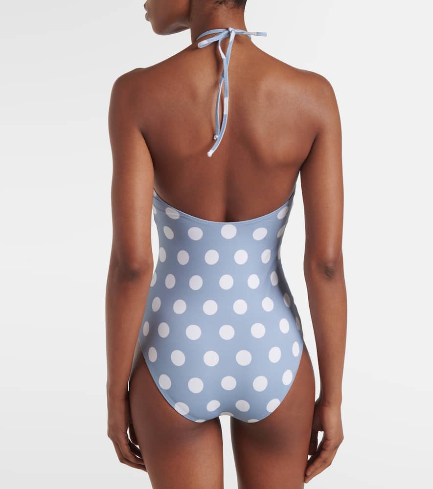 Avalon halterneck polka-dot swimsuit