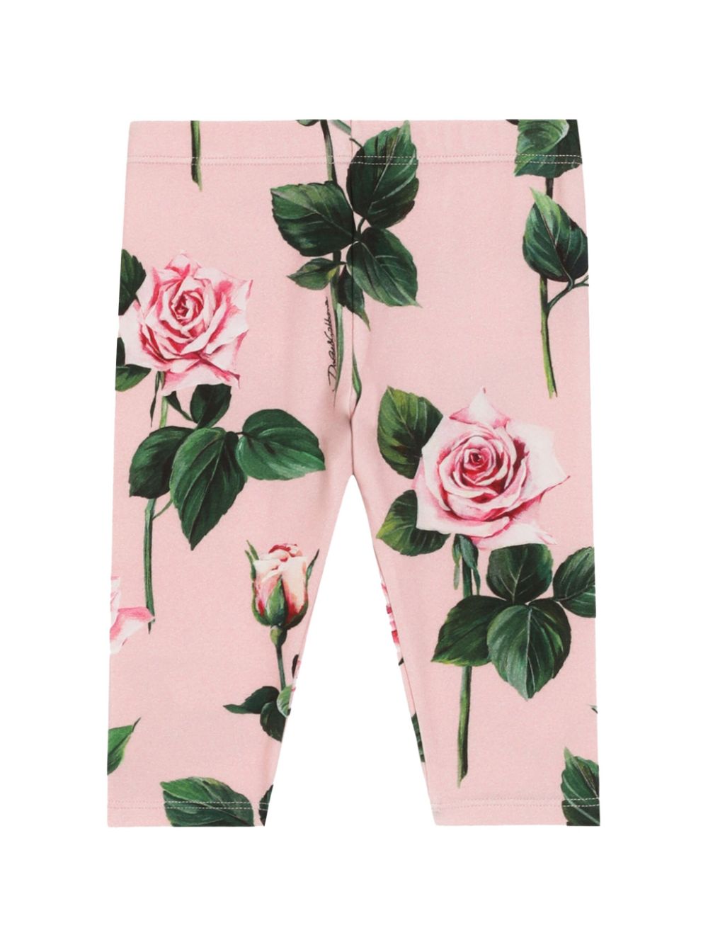 Rose-print leggings - Pink