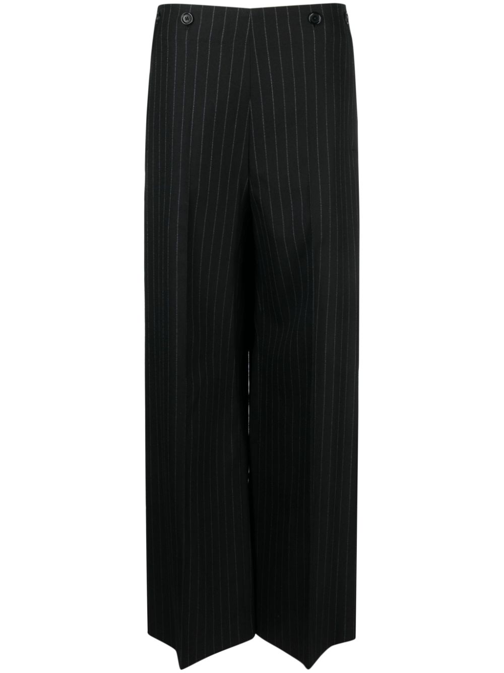 Wide-leg tailored trousers - Black