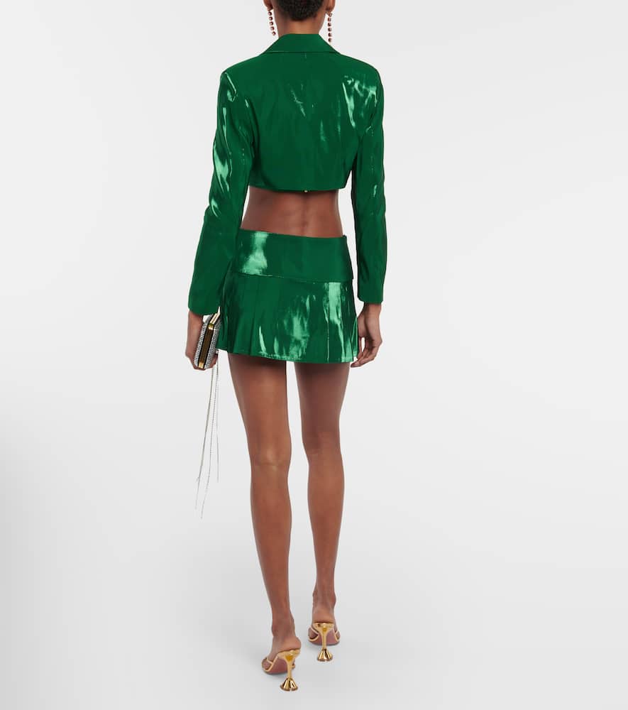 Cropped silk jacket