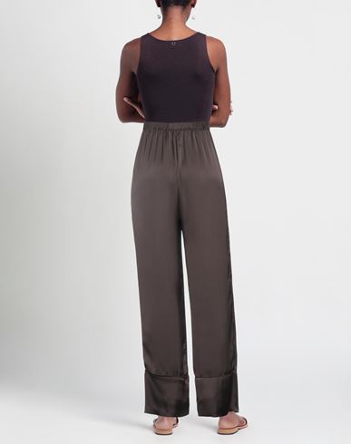 Woman Pants Dark brown Size M/L Polyester