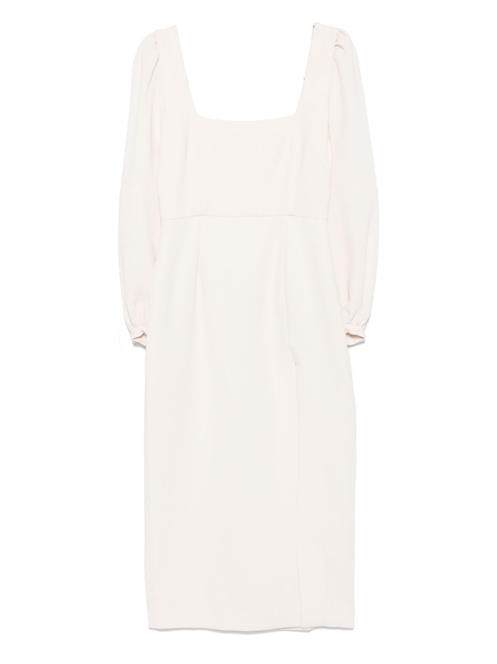 Square-neck midi dress - Neutrals