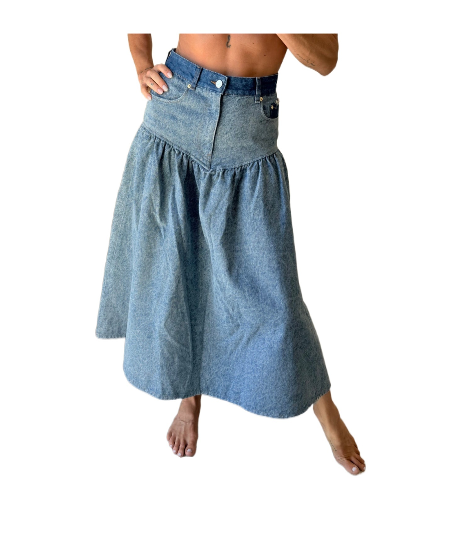 Panelled Stretch Skirt