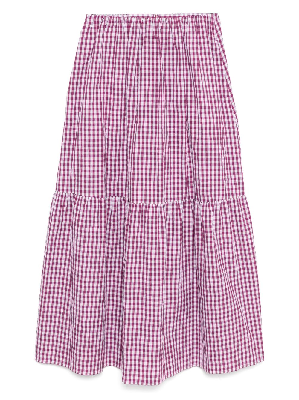Gingham Ripple Checked skirt - Black