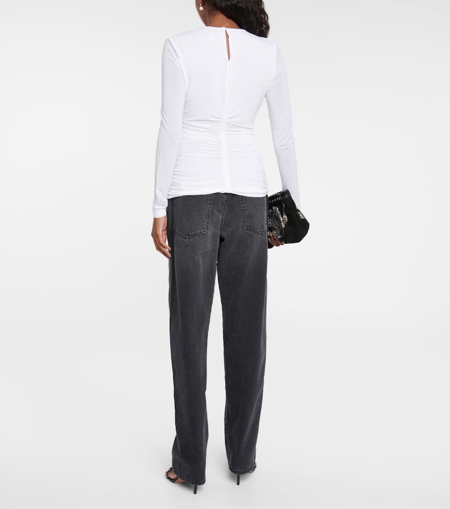 Levona cutout ruched jersey top