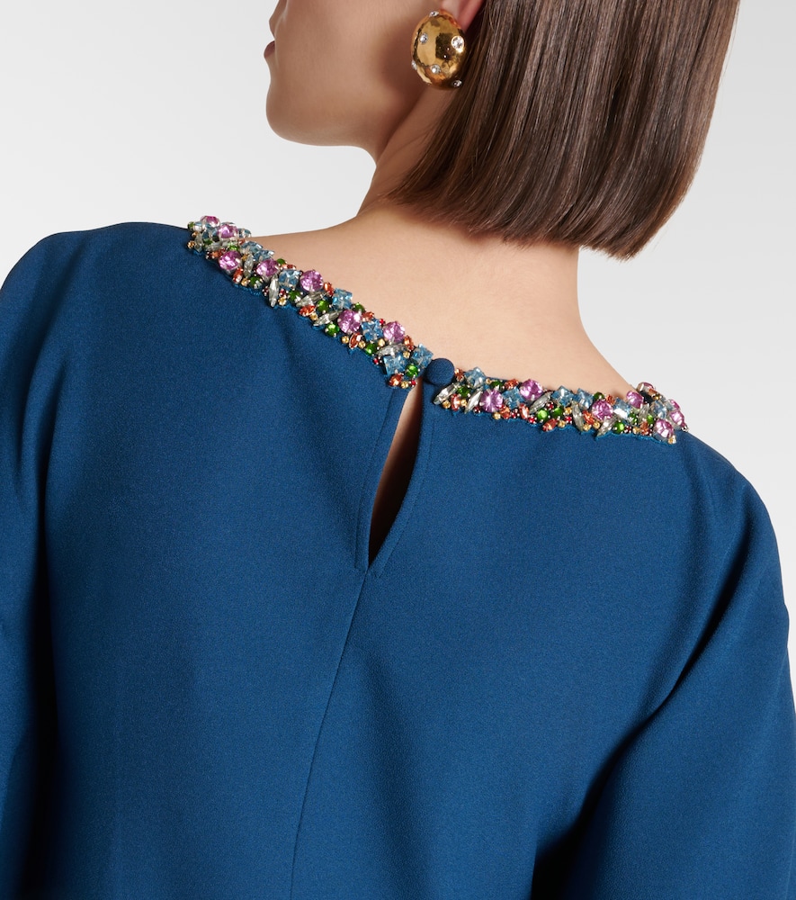 Amarella embellished crêpe gown