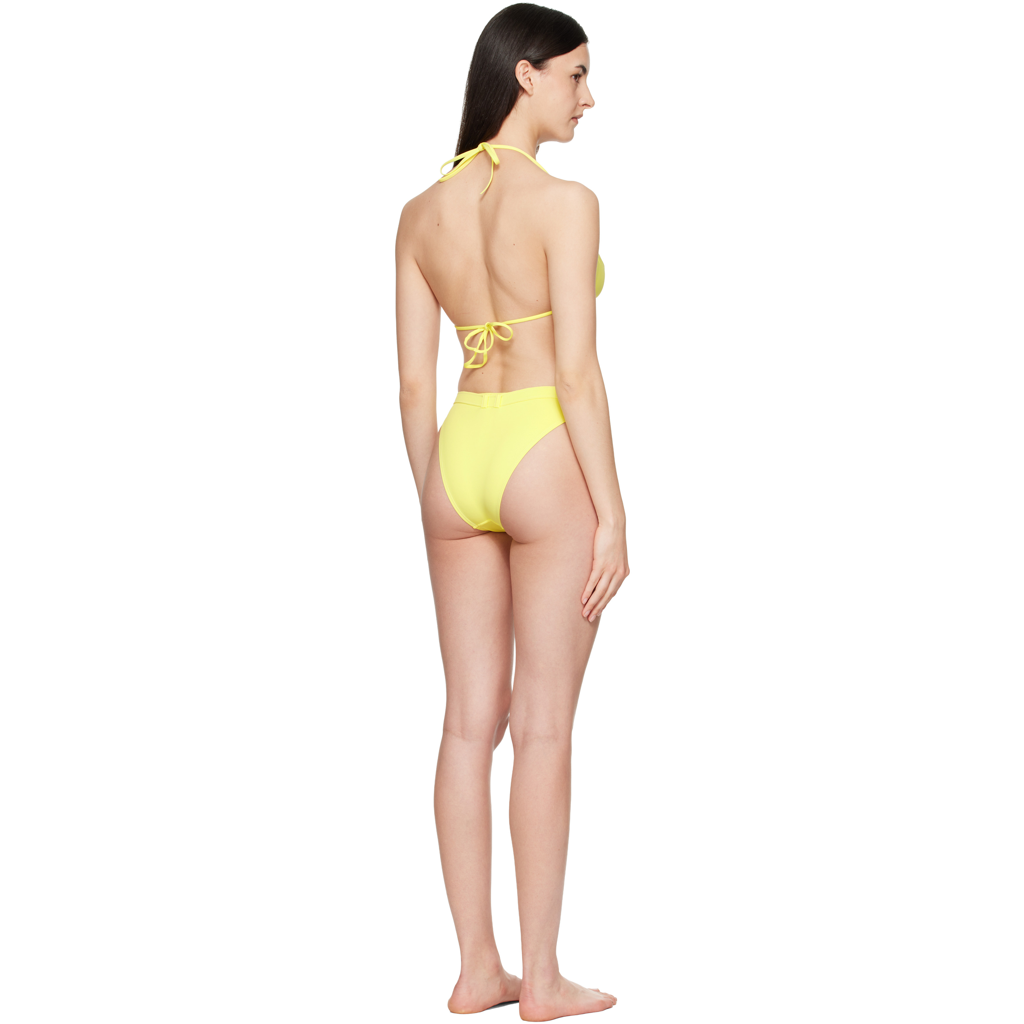 Yellow Triangle High Brief Bikini