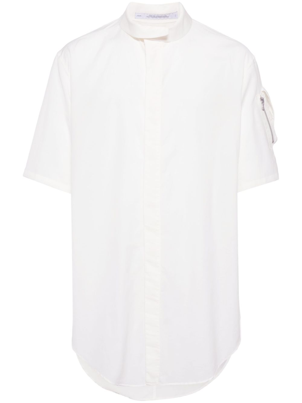 Short-sleeve poplin shirt - Neutrals