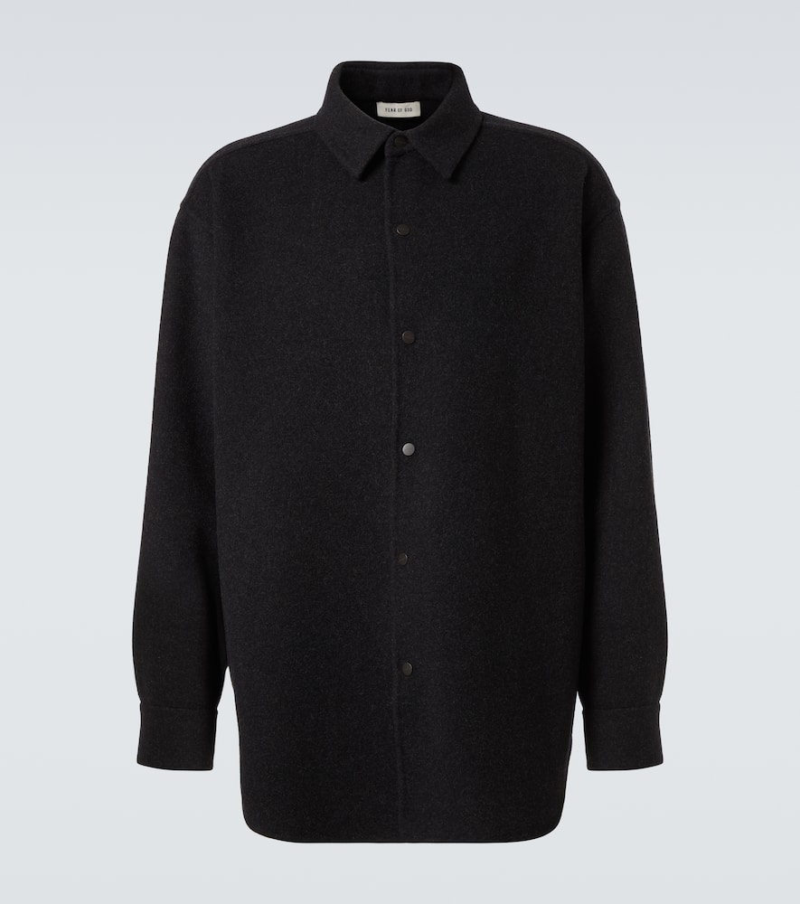 Wool and cashmere overshirt