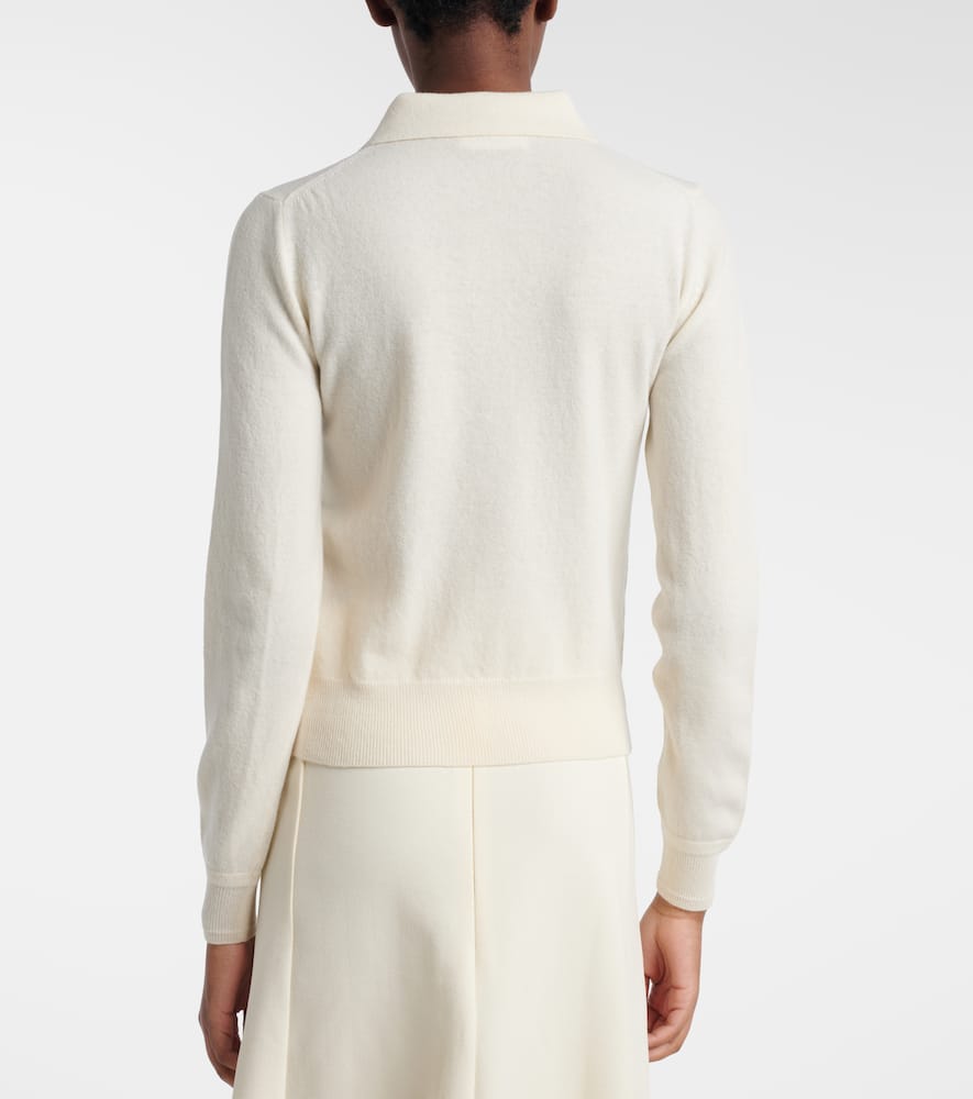 Virgin wool polo sweater