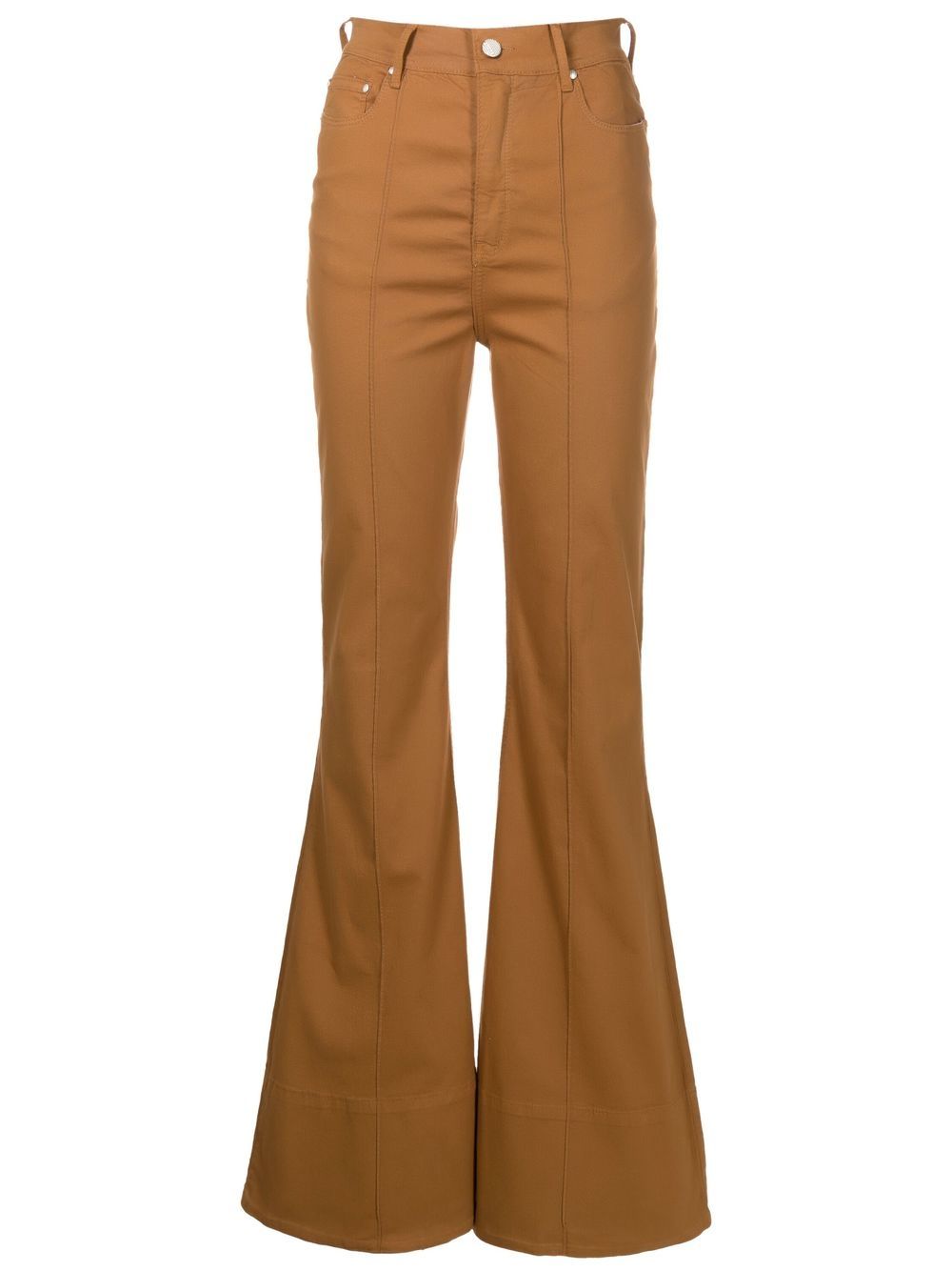 Flared-leg cut trousers - Brown