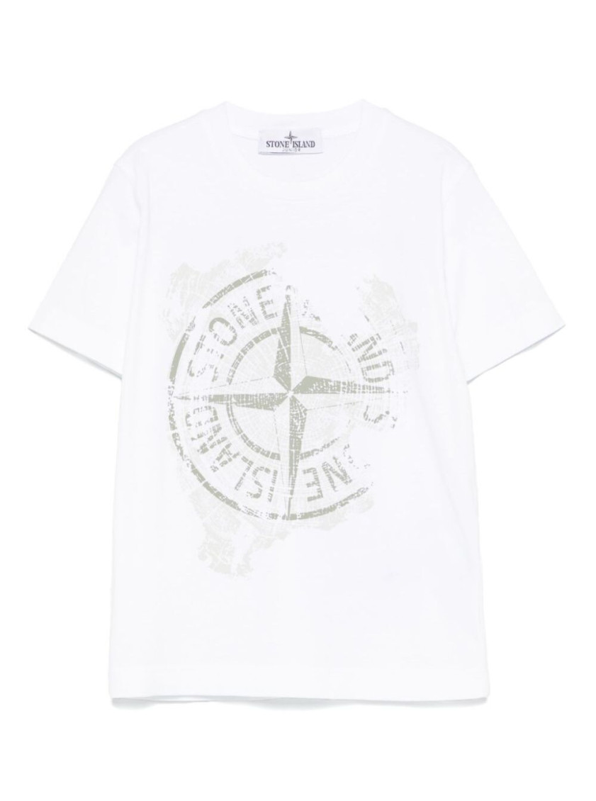 Boys White Graphic T-Shirt