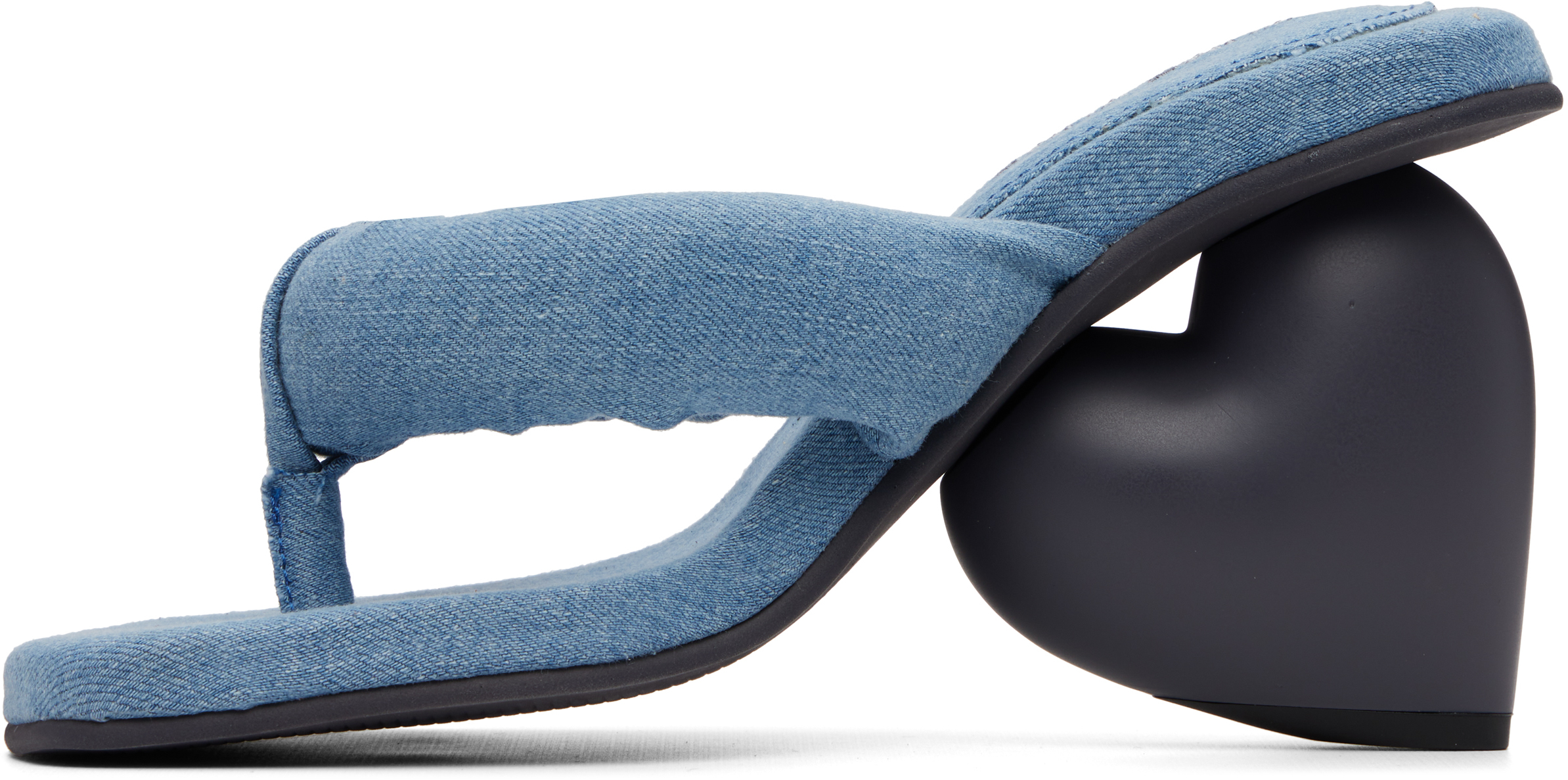 Blue Love Mule Sandals
