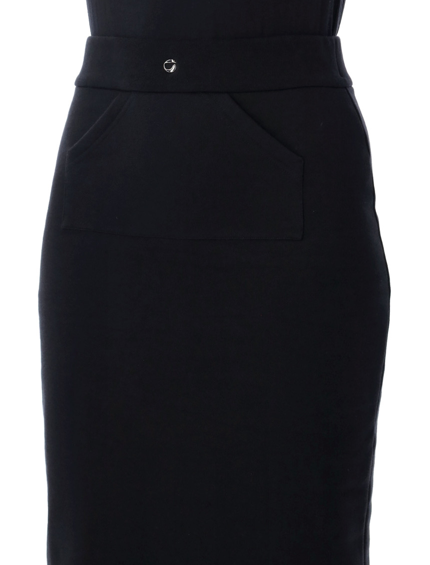 Black Cotton Jogging Skirt