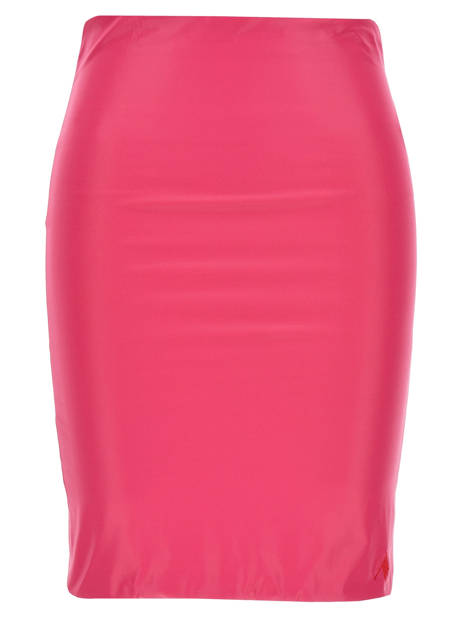 Wet-Effect Lycra Skirt — Pink