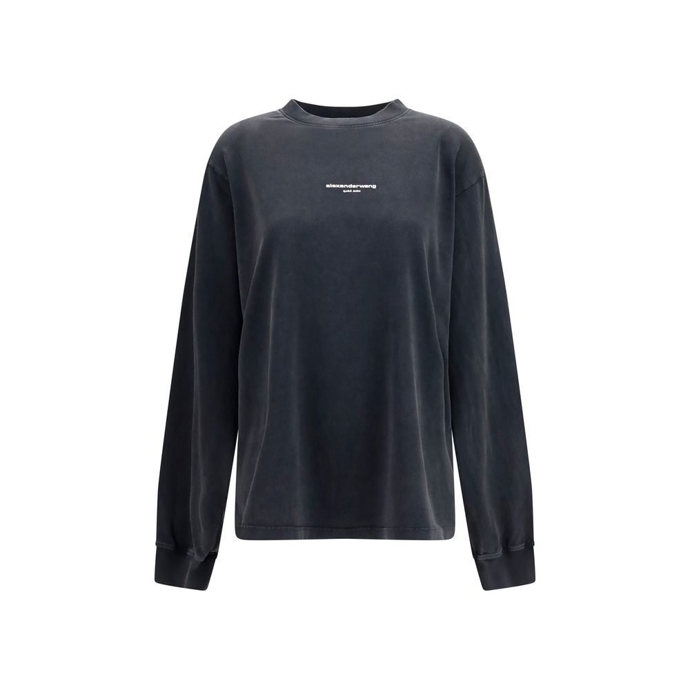Logo Cotton Sweatshirt — Black