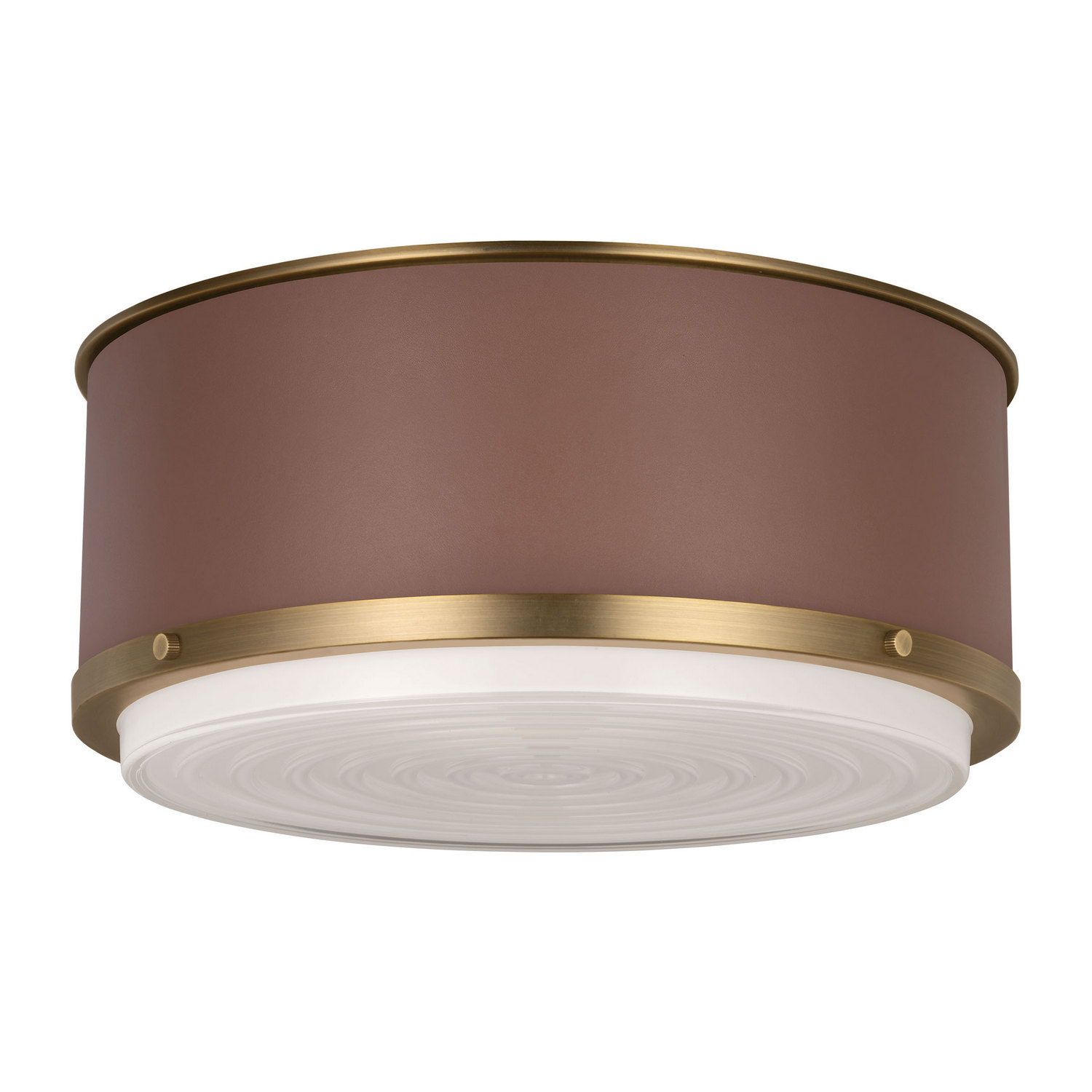 Time Worn Brass Flush Mount from the Marlowe Collection