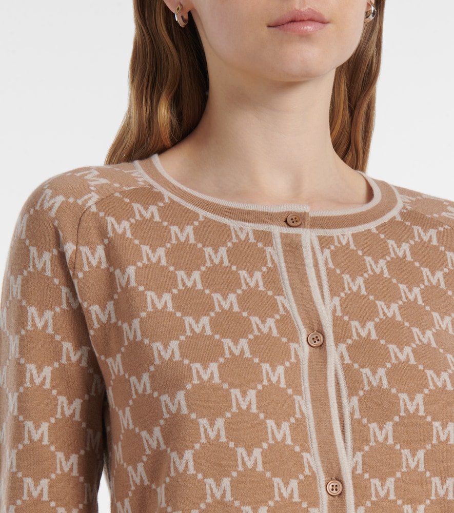 Tivoli intarsia wool and cashmere cardigan
