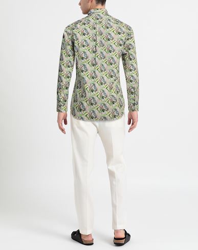 Man Shirt Light green Size M Cotton