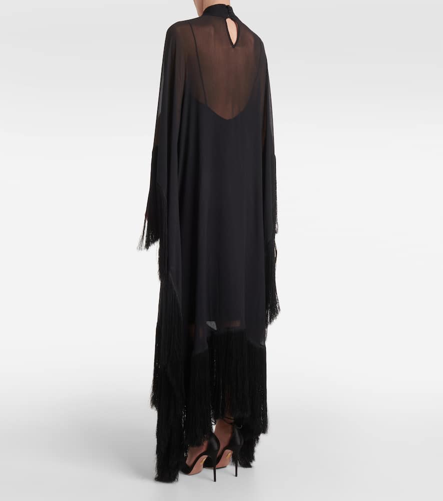 Mrs Ross Spirito fringed silk kaftan