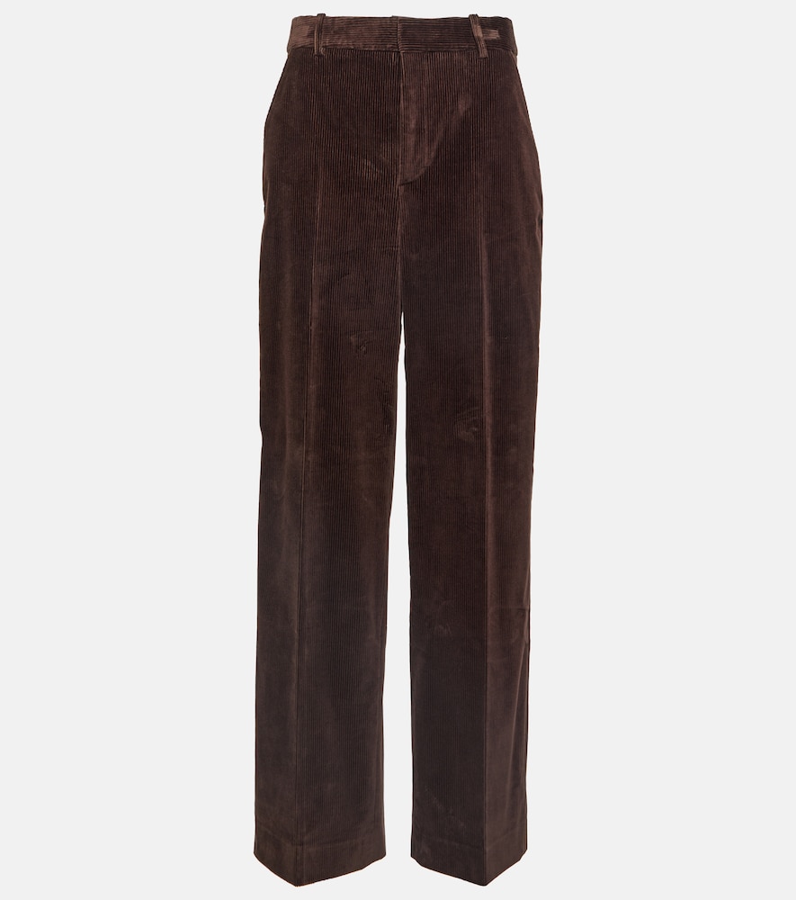 Corduroy straight pants