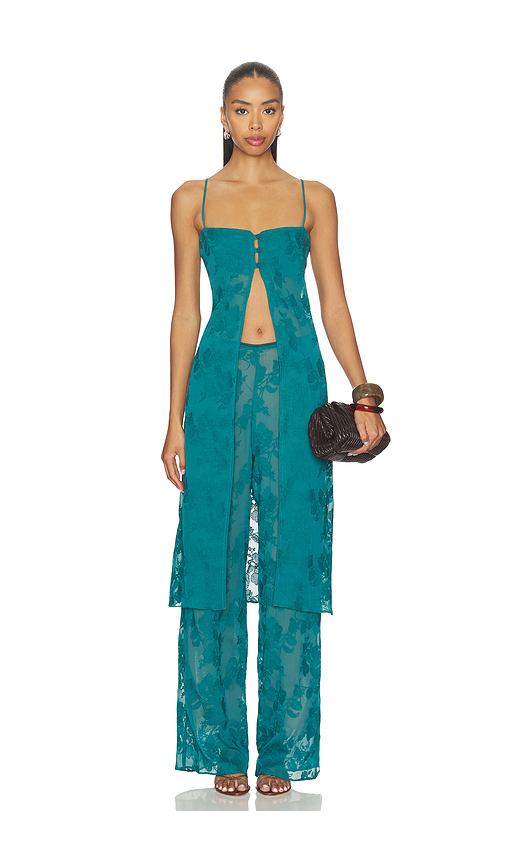 Especia Aryana Bloom Blouse Top in Teal. - M also in