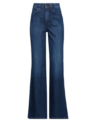 Woman Jeans Blue Size 23 Cotton, Elastane