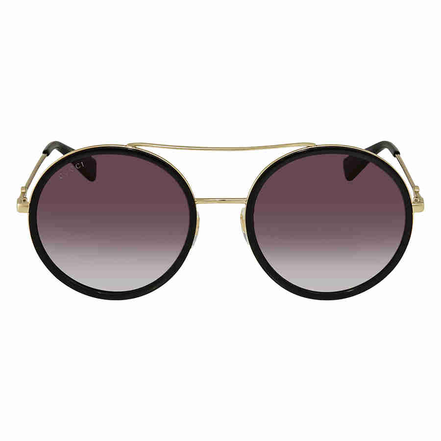 Grey Gradient Round Ladies Sunglasses GG0061S 001