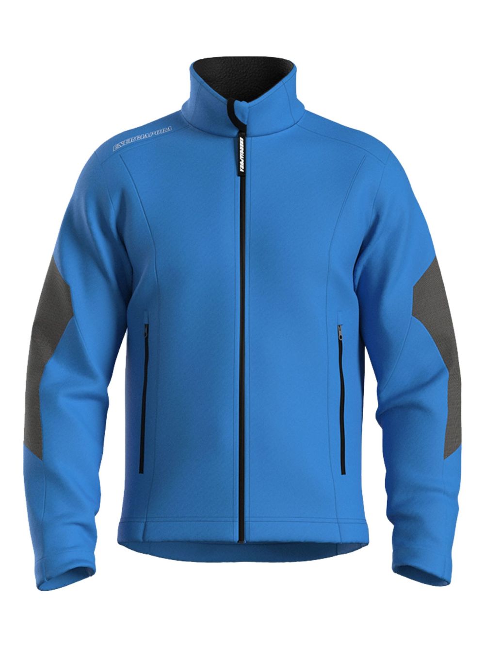 High-neck panelled ski jacket - Blue