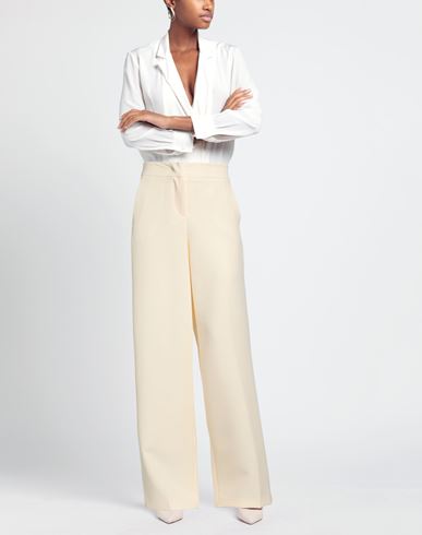 Woman Pants Cream Size S Polyester, Elastane