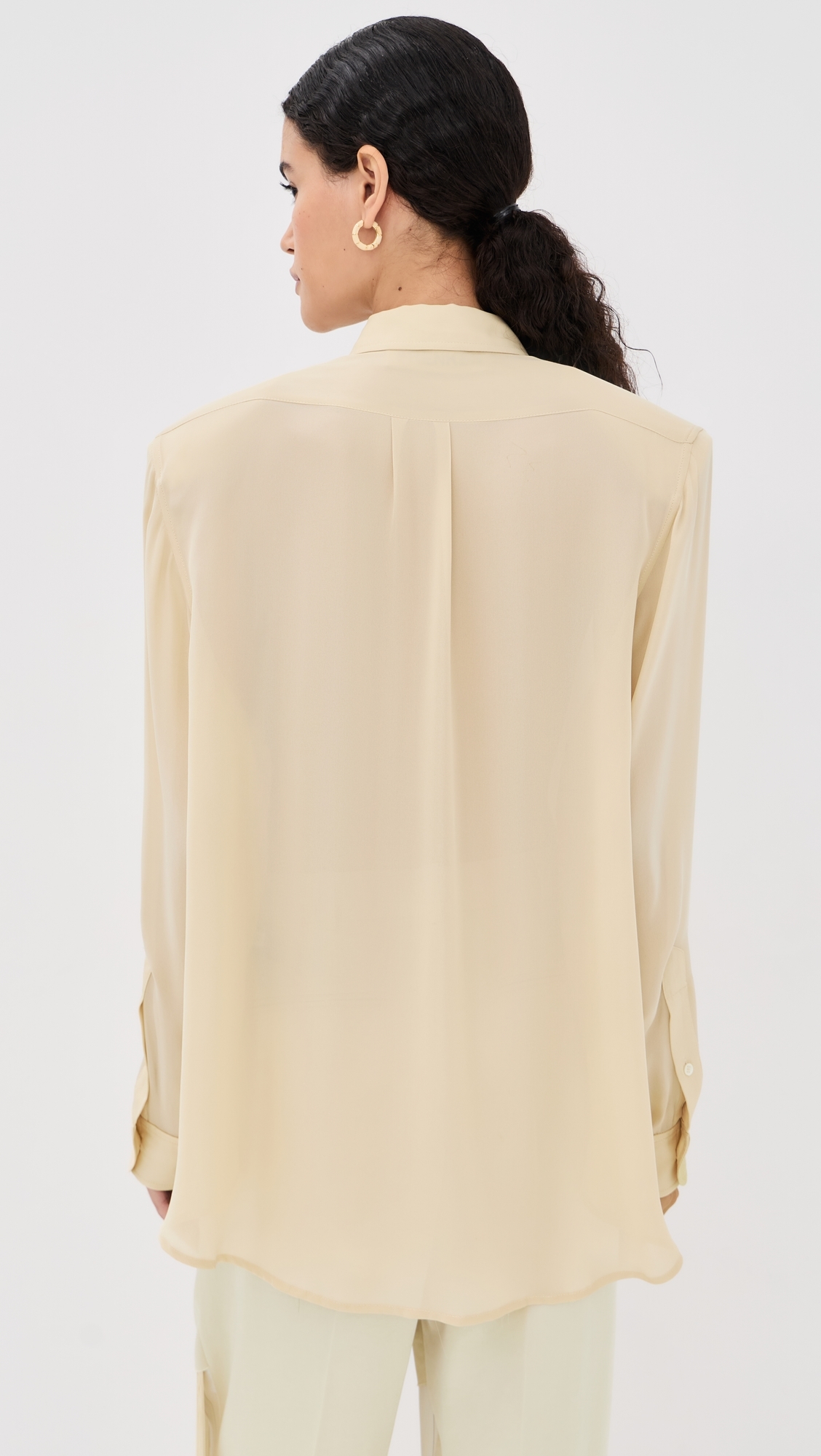Ralf Silk Classic Oversized 1980's Men's Shirt Butter
