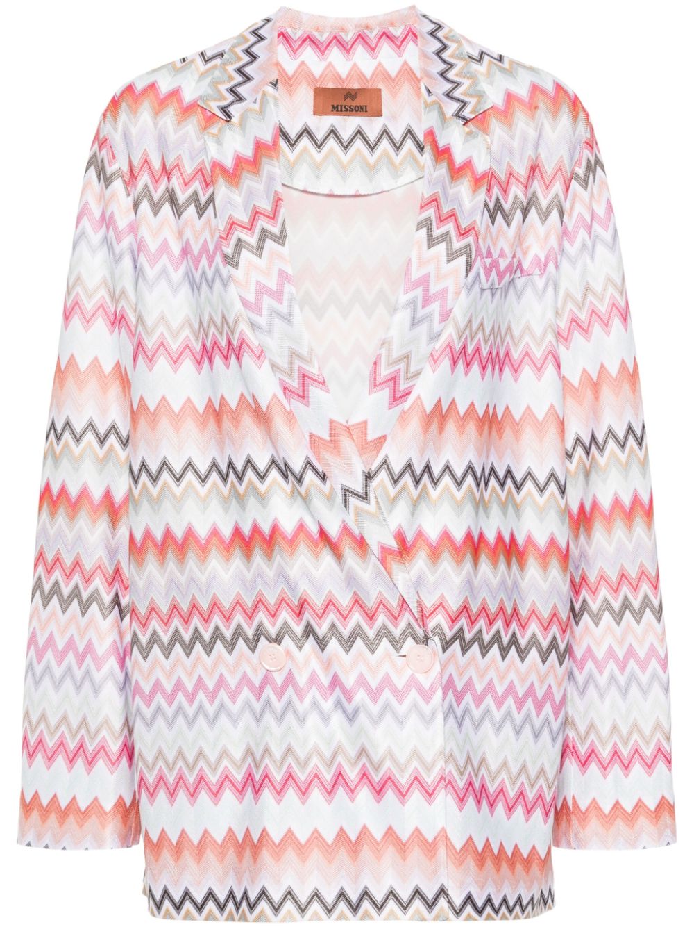Zigzag-woven blazer - SM96Q - LIGHT TONES MULTICOLOR