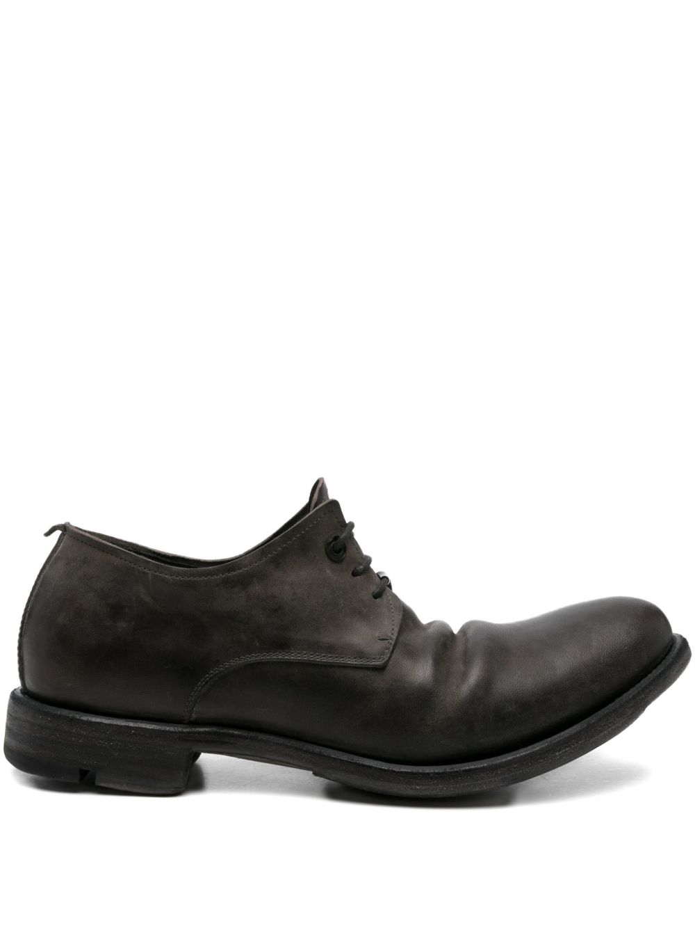 Lace-up leather Derby shoes - Grey