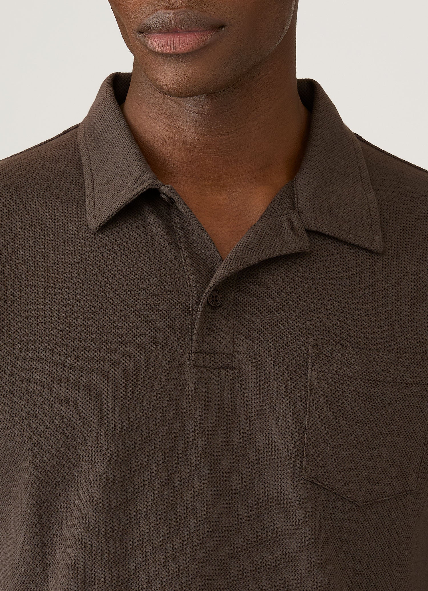 Men's Riviera Polo Shirt in Dark Chocolate XXXL