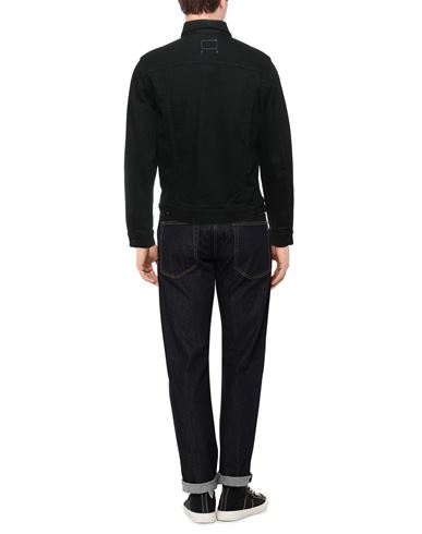 Man Denim outerwear Black Size L Cotton, Polyurethane
