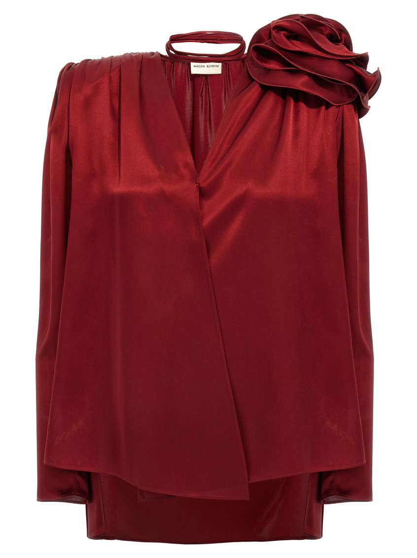 Blouse 02 Blouse In Bordeaux Silk