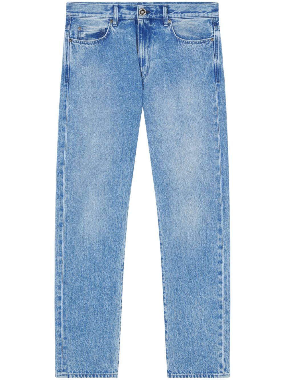 Straight-leg denim trousers - Blue