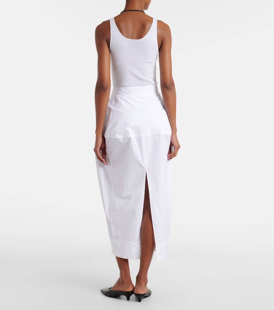 Róhe Cotton poplin midi skirt
