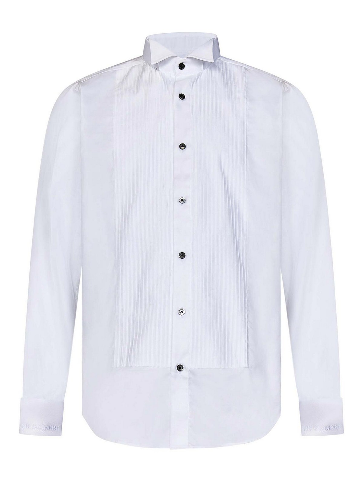 Natural Twill Tuxedo Shirt
