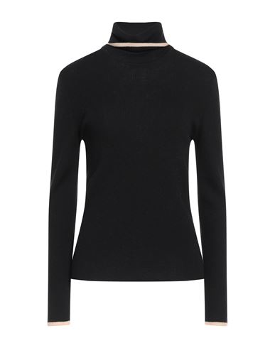 Woman Turtleneck Black Size 10 Virgin Wool
