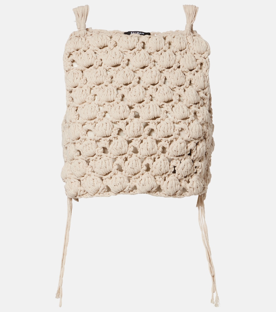 Crochet cotton crop top