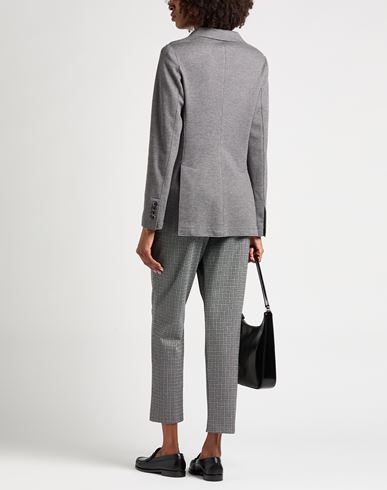 Woman Blazer Grey Size 4 Wool, Cotton