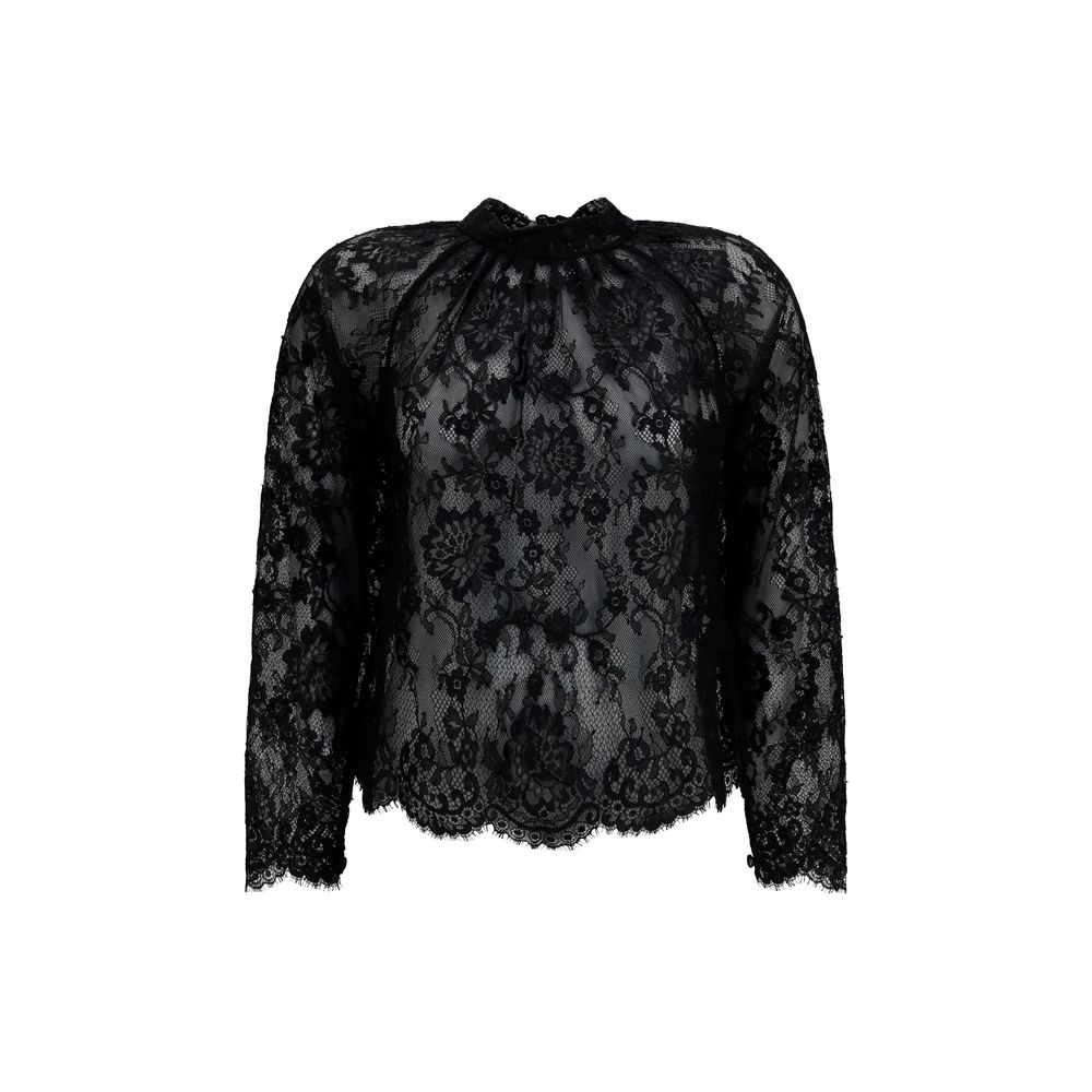 Lace Blouse — Black