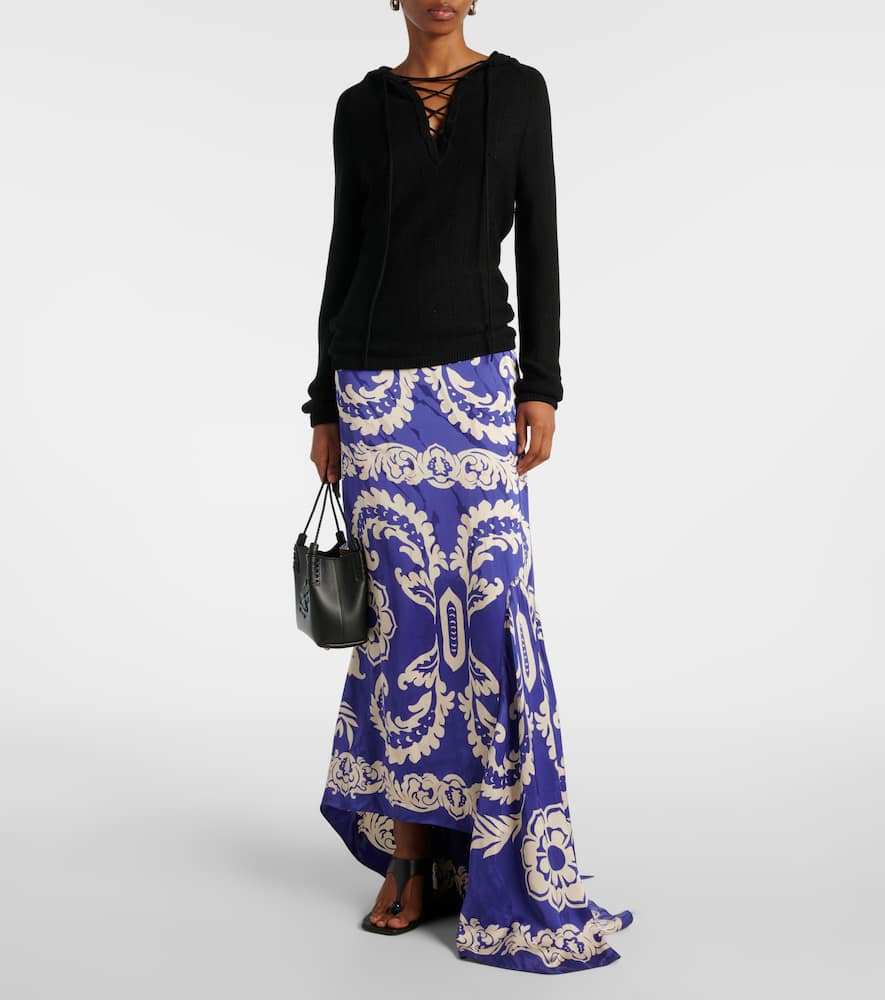 Printed maxi skirt