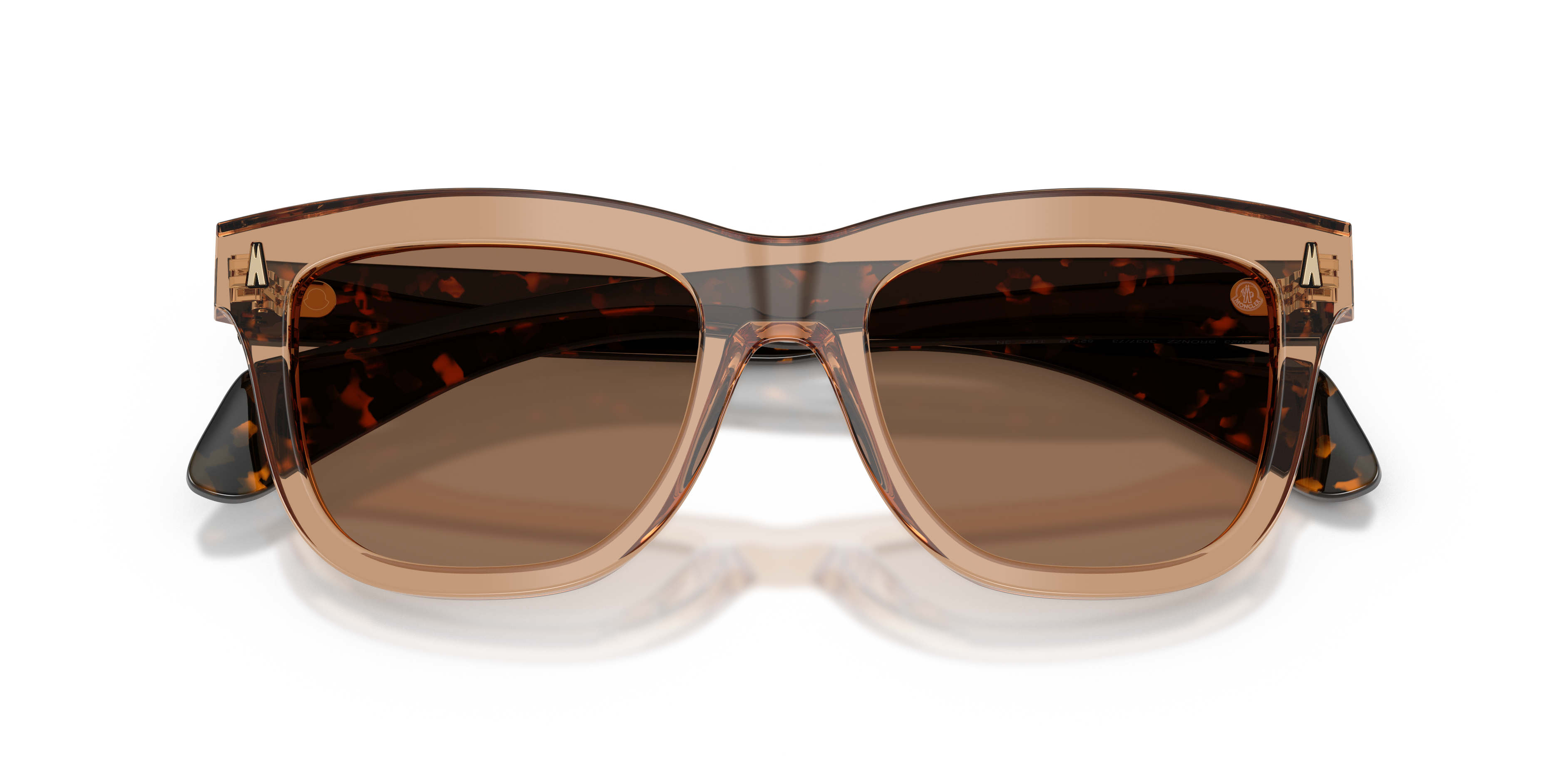 Moncler Mujer Moncler ME6023 BRONZZ 303773 Gafas de sol Acetato Marrón Marrón Pillow Norma